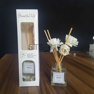 Rökelse 50 ml Reed Diffuser Set Lavender Jasmine Aromatherapy Hoalde Bedroom Flamelös eterisk olja med Rattan Vine Sticks X0902