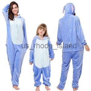 Pyjamas stitch onesies kigurumi vinter kvinnor panda pyjamas pojkar flickor djur pyjamas vuxna barn kostymer flanell tecknad sömnkläder x0901