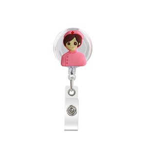 Business Card Files Cute Retractable Badge Holder Reel - Clip-On Name Tag With Belt Clip Id Reels For Office Workers Nurse Doctors Nur Otl78