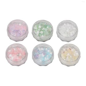 Nail Gel Faux Pearl Decoration Fashionable DIY Butterfly Resin 3D Delicate 6 Box For Weding Party Artist