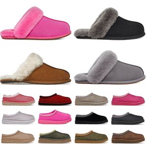 Australia klasyczne buty śnieżne Designer Ultra Mini Tasman Slipper Womens Mini Half Warm But Winter Fur Plush Satynowe botki kostki Rozmiar 36-45