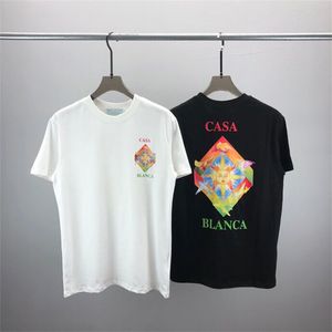 Sommar ny kort ärm t-shirt dubbel garn tyg stereo bokstav skjorta trycker kvinnor mäns rund hals t-shirt original tröja polo skjorta 03211