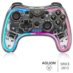 Oyun Denetleyicileri Joysticks Video Oyunu Gamepad RGB Wireless Pro Denetleyici Uyumlu Anahtar/Anahtar Lite/Anahtar OLED/Android/iOS/Windows PC/Mobil HKD230831