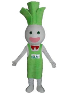 SCALLION MASCOT Kostüm Çin Soğan Özel Süslü Kostüm Anime Kitleri Maskot Fantezi Elbise Karnaval G0013
