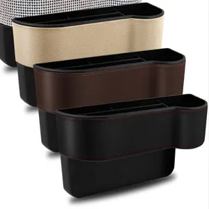 Car Leather Cup Holder Organizer - Multifunctional Seat Gap Storage Box