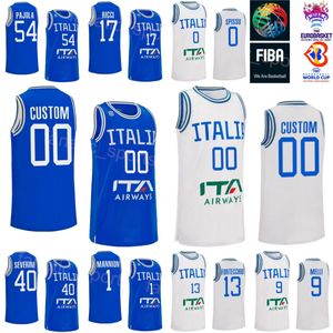 Печата Italia 70 Luigi Datome Jerseys Italy Basketball 40 Лука Северини 1 Нико Маннион 18 Matteo Spagnolo 30 Guglielmo Caruso 54 Alessandro Pajola 2023 Кубок мира