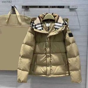 Mulheres clássicas curtas com capuz para baixo casacos designer parkas moda triângulo invertido jaquetas masculinas inverno quente parker blusão 15wc6y