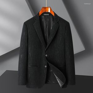Men's Suits 2023 Autumn And Winter High-end Printed Suit Coat Plus Fat Complex Process Simple Fashion Handsome Business