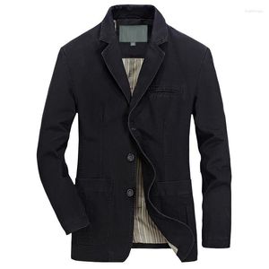 Men's Suits Cotton Blazer Spring Autumn Men Casual Jacket Coats Cargo Denim Size 5XL Washed Suit Trench Jackets Army Bomber Military