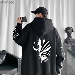 Herrtröjor tröjor Anime Bleach Hoodies 2023 Ny casual huvtröja Harajuku Loose Hoody Streetwear Oversize Men Women Clothes LST230902