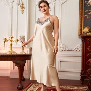 Women's Sleepwear Sexy Women Nightgown Lace Lingerie Suspender Long Skirt Plus Size 5XL Nightdress Ladies Home Clothes Casual Loungewear