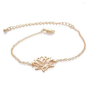 Bağlantı bilezikleri moda lotus bileziği basit ve çok yönlü el takı aksesuar hediyesi