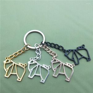 Keychains Chow Key Chains Fashion Geometric Jewellery Car Keychain Bag Keyring For Women Men