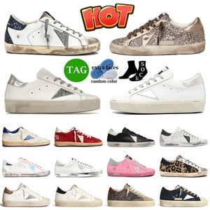 Sapatos de plataforma de designer Super Goldenes Sapato Mid Stars Preto Branco Prata Luxo Gooseitys Moafers Casuais Superstar Sneakers Dhgate Mens Mulheres Itália Treinadores 35-46