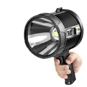 Facklor utomhus multifunktionell högeffekt ficklampa USB-solladdning bärbar lykta hushålls akut arbetsarbete camping patrol ljus hkd230902