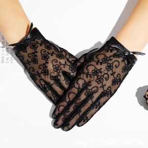 Five Fingers Gloves Five Fingers Gloves designer gloves leather glove ladies sheepskin lace winter mitten for women official replica Counter quality European size