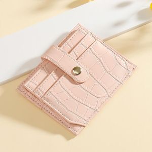 Wallets Card Bag Female Compact Ultra-thin Solid Color Multi-card Sleeve Coin Wallet Student Personality Temperament