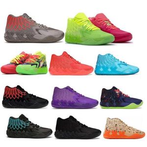 Lamelo Ball MB 1 Scarpe da basket da uomo Sneaker MB.01 01 Melo Lameloball Lamelos Rick e Galaxy Giallo Fiery Red 2023 Uomo Trainer Taglia 7-12