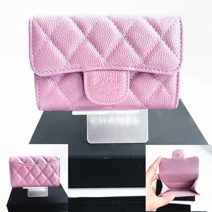 10a hochwertige Designer-Geldbörsen, Kartenhalter mit Box-Geldbörsen, Großhandel, rosa, klassischer Kartenhalter mit Klappe, Leder, luxuriös, Damen-Geldbörse, Herren-Geldbörse, Schlüsselring, Schlüsseltasche