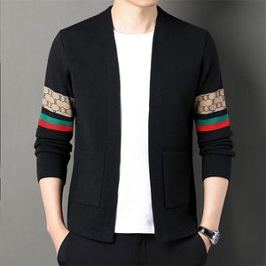 2023 neue Herbst Luxus männer Pullover Strickjacke Luxus kleidung Schwarz grau langarm Mäntel Jacke buchstaben Designer Pullover