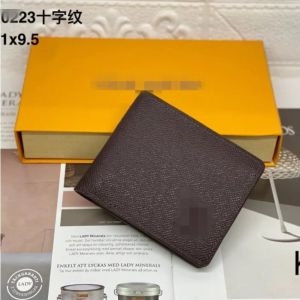 Mens Designer wallet women purse High quality fashion short plaid Wallet Complete set of original box 3 colors Holders