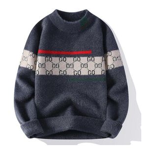 Men's Sweaters Spring 2023 New Long Sleeve Jacquard Sweater Men's T-Shirt Korean Fashion Men's V-Neck Cardigan Sweaters