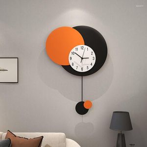 Wall Clocks Kitchen Luxury Bedroom Art Pendulum Graphics Clock Electronic Design Stylish Reloj Pared Decoration For Home T50GZ