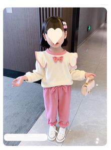 衣類セット2023秋と冬の韓国版の女の子のセットガールズファッショナブルな子供用パンツ2ピースファッシュ