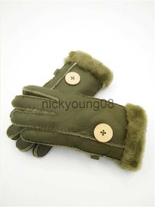 Five Fingers Gloves Wholesale - New women winter Leather Gloves Genuine Leather Quality Youth Wool Gloves Warm Comfort Free Shipping x0902