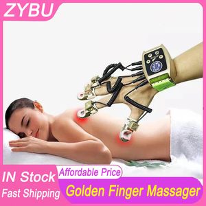 Gold Diamond Finger Microcurrent Machine Gravitational Golden Finger Ems infrared Radio Frequency Bio Health Care Body Relax Neck Massage Micro Current