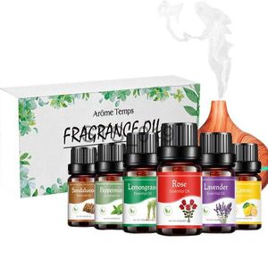 Weihrauch 6 Stück 10 ml reine ätherische Öle Set Bio-Luftreiniger ätherische Öle Aromatherapie Duft ätherisches Öl Set für Diffusor x0902