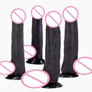 Briefs Calcinhas Moonuo Feminino Masturbador Pele Sentindo Realista Macio Enorme Preto Africano Vibrador Silicone Ventosa para Mulheres Big Dick Sex Toys 230901