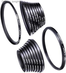 Filters K F CONCEPT 18pcs Camera Lens Filter Step Up/Down Adapter Ring Set 37-82mm 82-37mm for Nikon DSLR Camera Lens Q230905