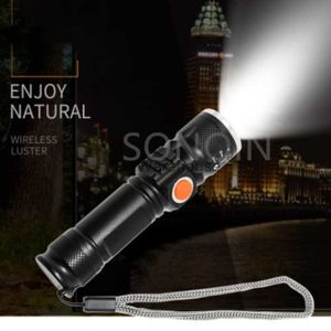 Torches Powerful LED Flashlight Tactical Flashlights Rechargeable USB Built In 18650 Waterproof Zoom Fishing Hunting LED Flashlight HKD230902