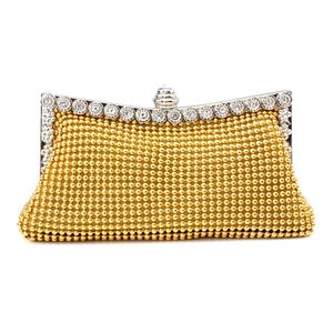 Abendtaschen Gold Clutch Bag Glitter Bead Designer Elegante Frau Partytaschen Vintage Mode Braut Geldbörse Silber Handtasche 230901