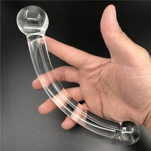 Slip Mutandine Bellissimo dildo di cristallo a due punti pene Plug anale anale Giocattolo del sesso Prodotti per adulti per donne uomini masturbazione maschile femminile 230901