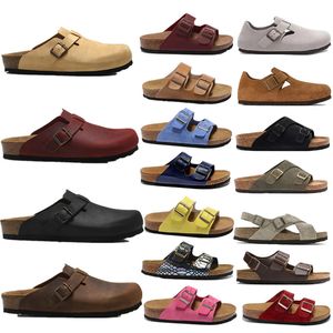 Designer Birks Sandals Boston Clogs Arizona Gizeh Mens Womens Slippers Leather Felt Outdoor Indoor Buckle Strap Miter