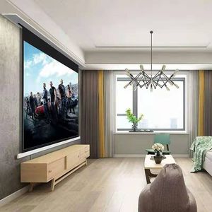 Non-Tensioned Ceiling Recessed Electric Projector Screen With 4K 8K Ultra HD Ready Matte White Fiberglass Reinforced Projection