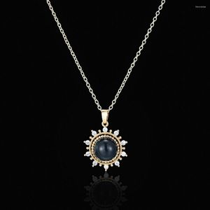 Pendant Necklaces Emmaya Punk Style Charming Necklace With Tiny Zirconia Decoration For Female Modern Party Elegant Dress-Up Fine Jewelry