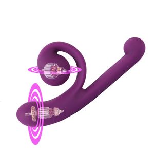 Vibratorer teleskopisk GSPOT Rabbit Vibrator för kvinnor klitoris klitstimulator massager 2 i 1 dildo sexleksaker kvinnliga vuxna varor butik 230901