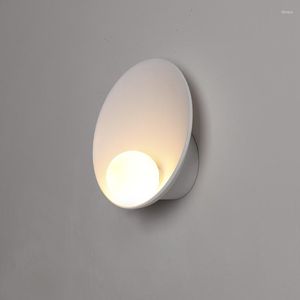 Wall Lamp Modern Living Room Art Corridor Creative Personality Designer Sconce Bowl LED Bedroom Bedside Lighting Simple