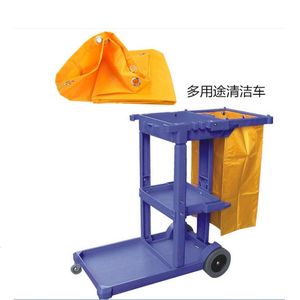 Waste Bins Janitorial Cart Cleaning Tool Waterproof Storage Bag 40x28x69cm Yellow 230901