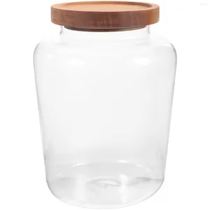 Storage Bottles Glass Container Lid Jar Household Canister Loose Tea Kitchen Food Convenient Good Seal