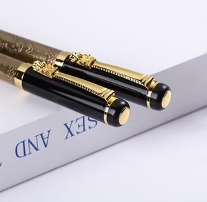 Eight Jun Figure Signature Pen Leading Business Gift Bronze Embossed Advertising Treasure Ball Pen Customized Metal Signature PenDho7X