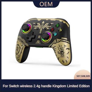 Oyun Denetleyicileri Joysticks Gamepads Kablosuz Bluetooth Bağlantı 2.4G Alıcı Krallığı ile Oyun Konsolu HKD230831