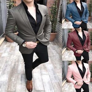 Erkekler EST GRAY Suit Mens 2023 Düğün Özel Yapım İnce Fit Business Erkek 2 Parça Seti (Ceket Pantolonu)