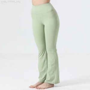 LL yoga Pantaloni da yoga da donna a zampa d'elefante Leggings super elasticizzati a vita alta Allenamento in palestra Gambe larghe svasate Pantaloni da donna Svasati Abbigliamento da palestra