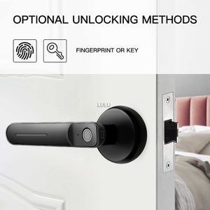 Dörrlås Biometriskt fingeravtryck Smart Dörrlås Keyless Entry Door Knobs Lock For Apartment Home Non Destructive Replacement Lock HKD230902