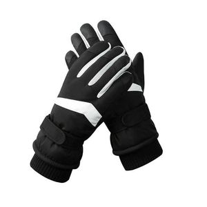 Guanti da sci per ciclismo all'aperto da uomo in inverno caldo antivento antispruzzo peluche spesso antiscivolo touch screen da donna