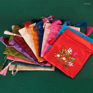 Takı Torbaları Toptan10pcs Çin el yapımı klasik işlemeli ipek çanta torbası hediye çantaları